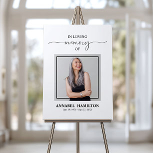 Celebration of Life Funeral Photo Welcome Sign 