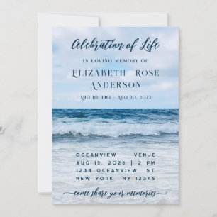 Celebration of Life Funeral Photography Invitation