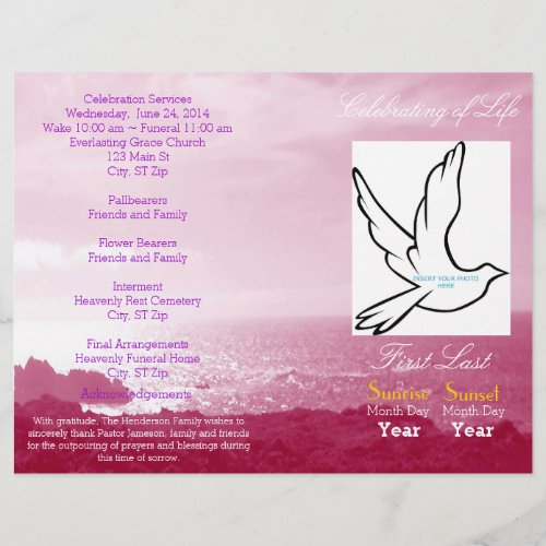 Celebration of Life Funeral Program_single fold