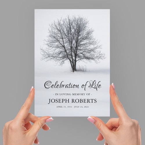 Celebration of Life  Funeral Tree Invitation