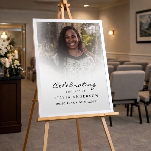 Celebration of Life Funeral Welcome Sign Poster