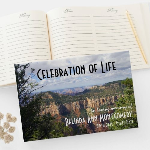 Celebration Of Life Grand Canyon Arizona Memorial Guest Book