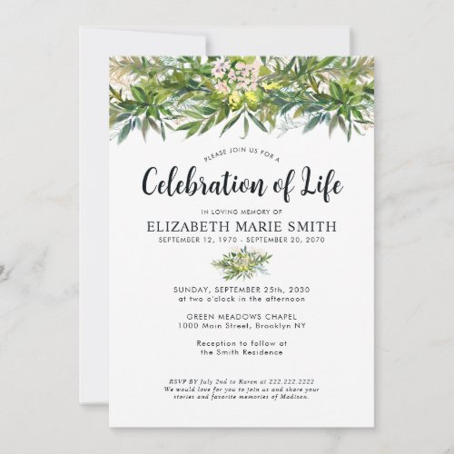 Celebration of Life Greenery Funeral Memorial