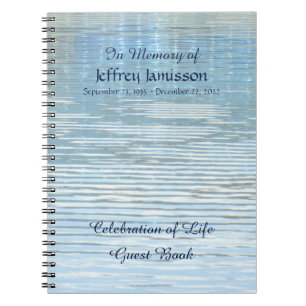 Celebration of Life Guest Book Abstract Reflection