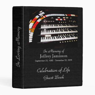 Celebration of Life Guest Book, Antique Keyboard Mini Binder