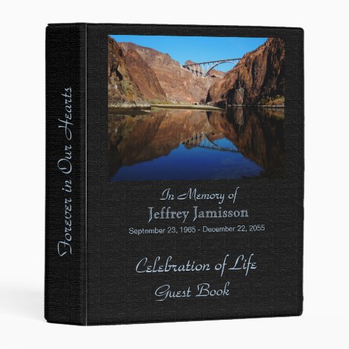 Celebration of Life Guest Book Bridge Reflection Mini Binder