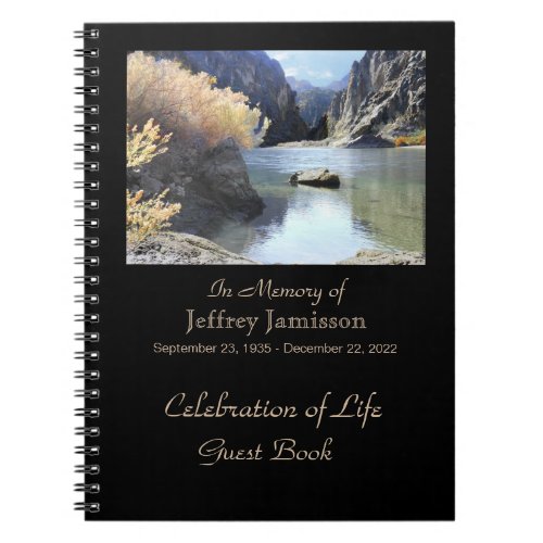 Celebration of Life Guest Book Colorado River  Notebook