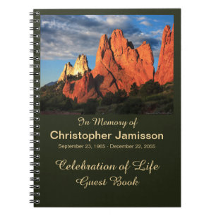 Celebration of Life Guest Book, Garden of the Gods Notebook