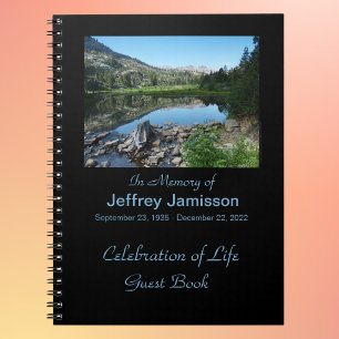 Celebration of Life Guest Book, Reflection in Lake Notebook