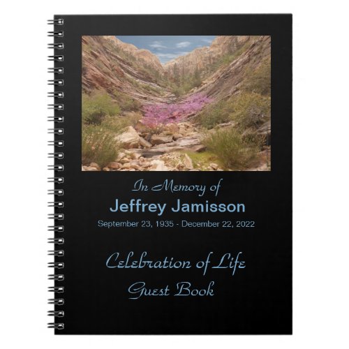 Celebration of Life Guest Book Terrace Canyon Notebook