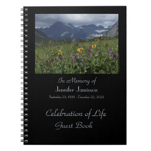 Celebration of Life Guest Book Wildflowers Glacier