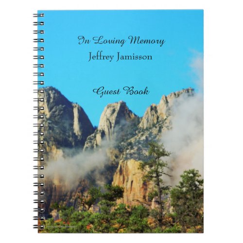 Celebration of Life Guest Book Zion National Park Notebook