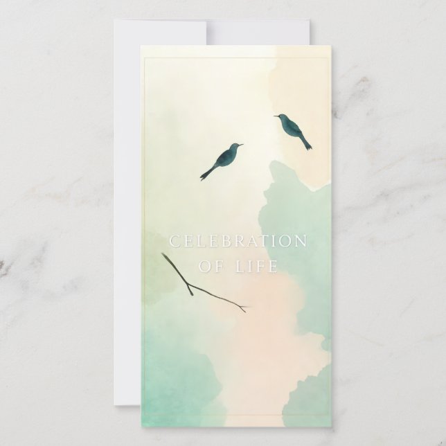 Celebration of Life Handmade Funeral Invitation (Front)