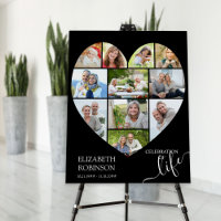  Celebration of Life Heart Shaped 11 Photo Collage