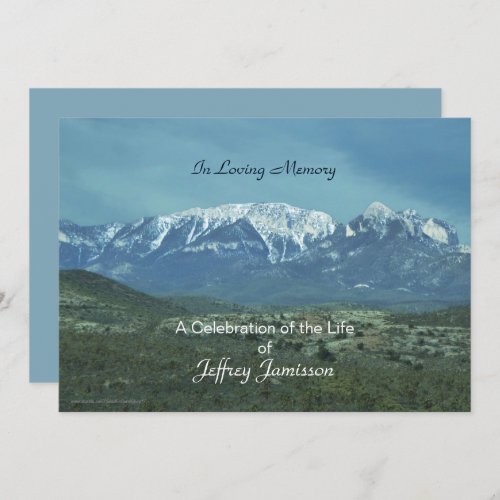 Celebration of Life In Loving Memory Mountains Invitation
