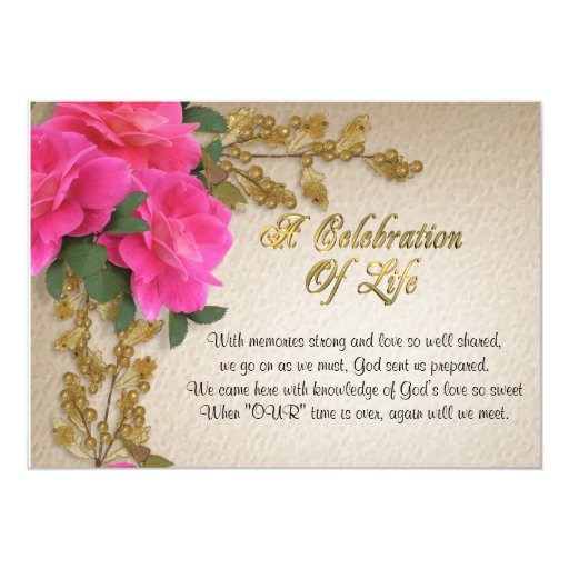 Celebration of life Invitation | Zazzle