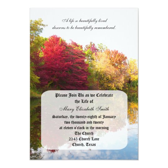 Celebration of Life Invitation