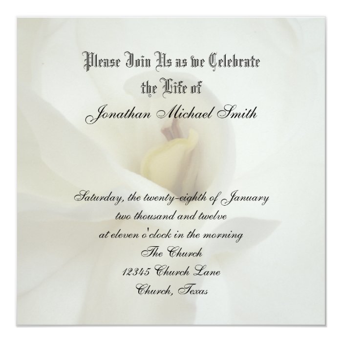 Celebration of Life Invitation | Zazzle