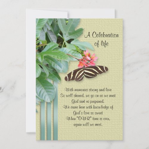 Celebration of life Invitation