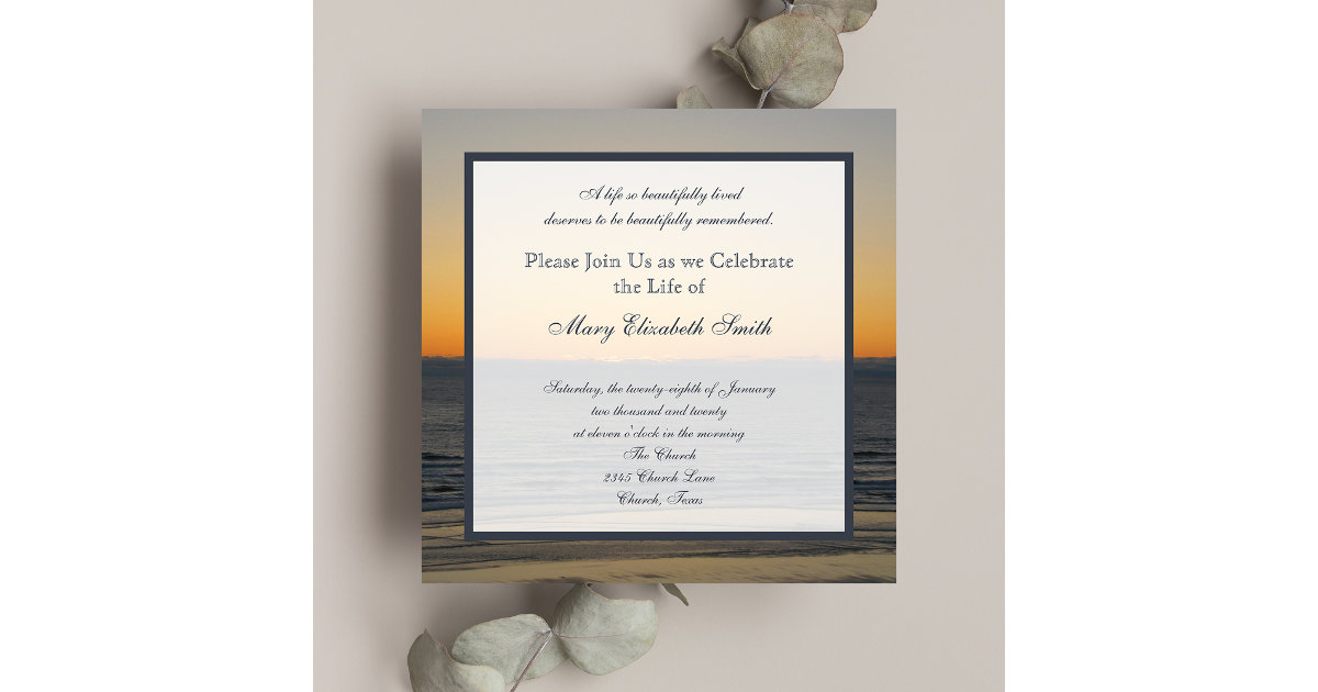 Celebration of Life Invitation Zazzle