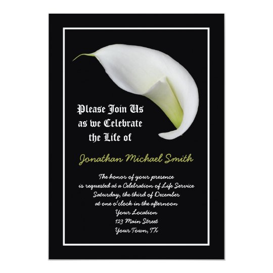 Celebration of Life Invitation Zazzle