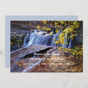 Celebration of Life Invitation Autumn Waterfall