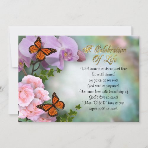 Celebration of life Invitation