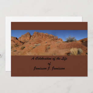 Celebration of Life Invitation, Desert Hills Invitation