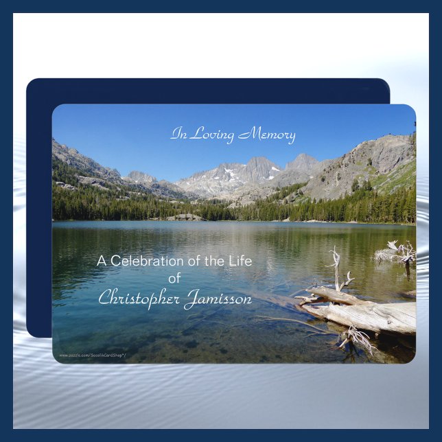 Celebration of Life Invitation, Lake Reflection Invitation (Creator Uploaded)