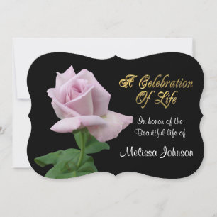 Celebration of life Invitation lavender rose
