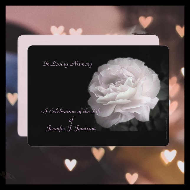 Celebration of Life Invitation Pale Pink Rose (Creator Uploaded)
