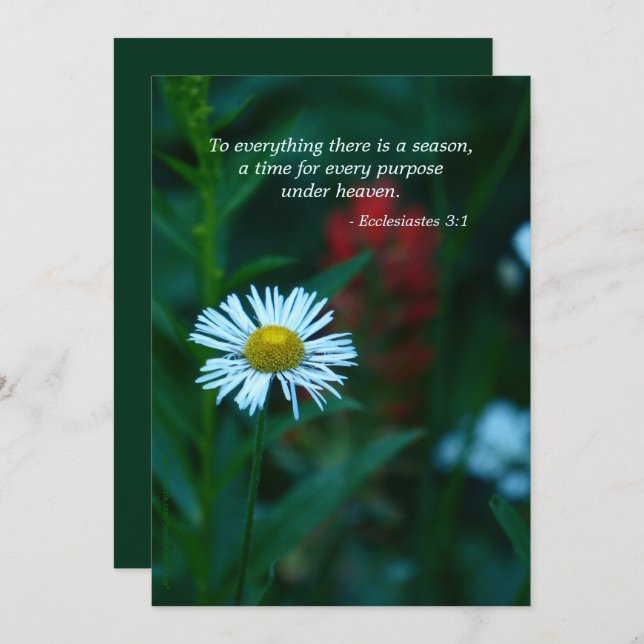 Celebration of Life Invitation, Scripture Quote Invitation (Front/Back)