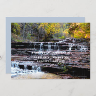 Celebration of Life Invitation Subway Waterfall