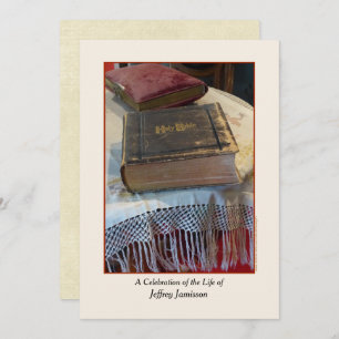 Celebration of Life Invitation, Vintage Bible Invitation