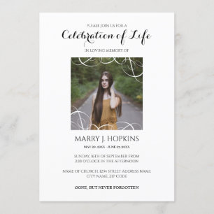 Celebration of Life Invitation with Photo