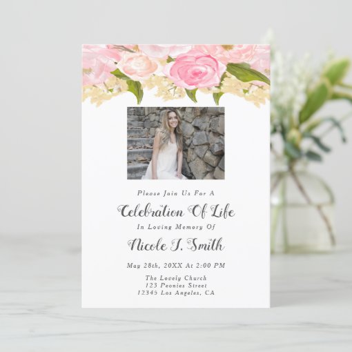 Celebration Of Life Invitations Zazzle