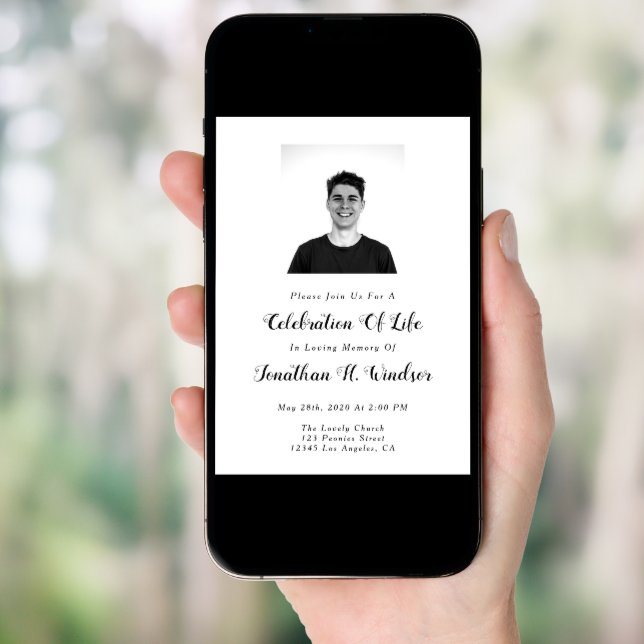 Celebration Of Life Invitations (Front Digital)