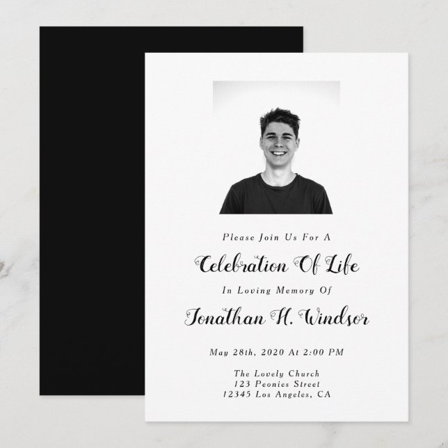 Celebration Of Life Invitations (Front/Back)