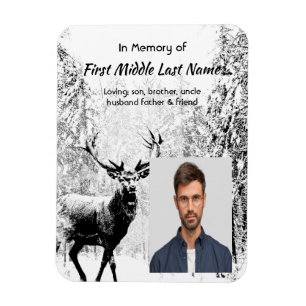 Celebration of Life Invite Stag Deer Wildlife Magnet