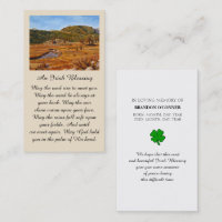 Celebration of Life Irish Blessing Prayer Card