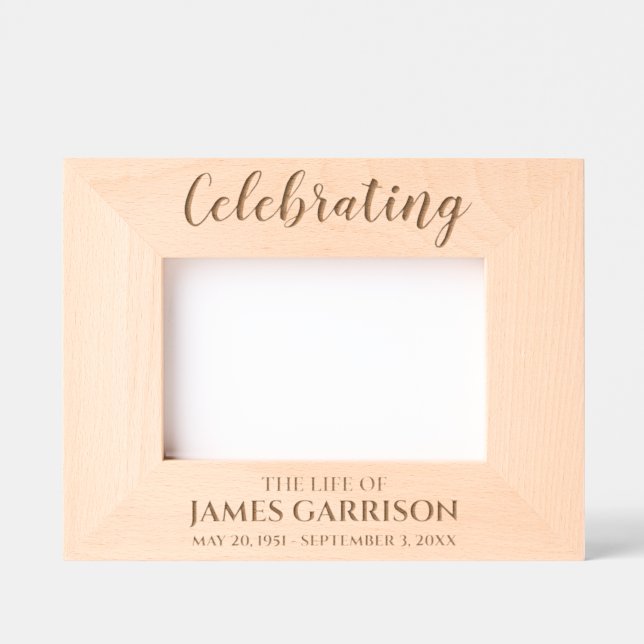 Celebration Of Life Keepsake Memorial Photo Engraved Frames (Front)