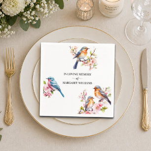 Celebration Of Life Little Birds Floral Napkins