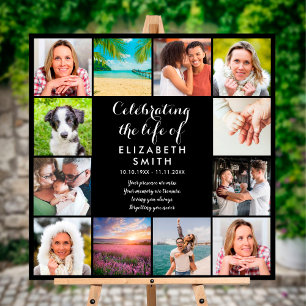 Celebration of Life Memorial 12 Photo Foam Board