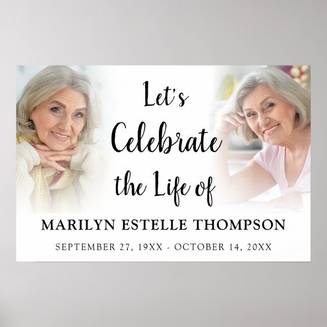 Celebration of Life Memorial 2 Photo Poster (Front)