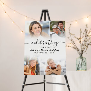Celebration of Life Memorial 4 Photo Foam Board