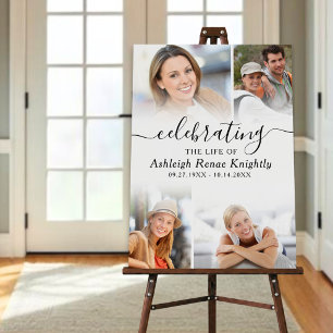 Celebration of Life Memorial 4 Photo Foam Board