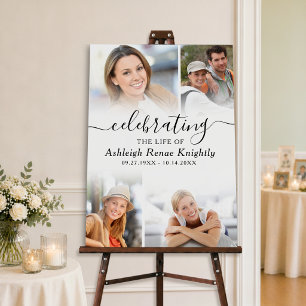 Celebration of Life Memorial 4 Photo Foam Board