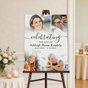 Celebration of Life Memorial 4 Photo Foam Board