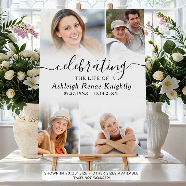 Celebration of Life Memorial 4 Photo Foam Board (Creator Uploaded)