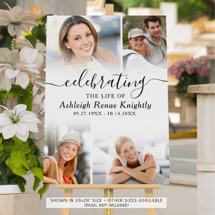 Celebration of Life Memorial 4 Photo Foam Board